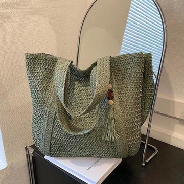 Sp house 流蘇編織大容量 手提包 側肩包 購物包(3色可選)