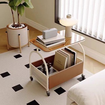 快速出貨 可開發票 奶油輕奢移動沙發客廳茶幾創意臥室小桌子置物架小推車簡約收納