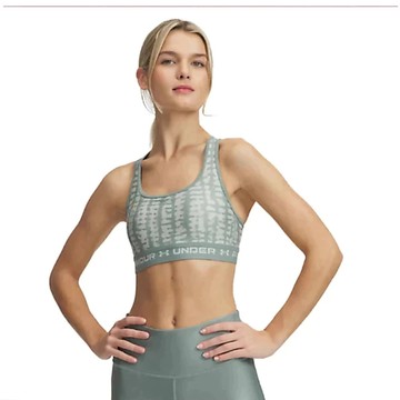 【UNDER ARMOUR】UA 女 Crossback 印花中衝擊運動內衣_1361042-348