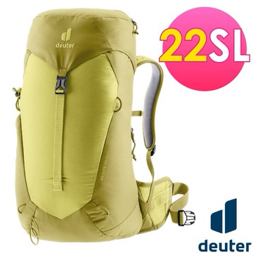 【Deuter】AC LITE 網架直立式透氣背包22SL/日用休閒運動背包.旅遊背包.戶外健行/3420724 黃綠