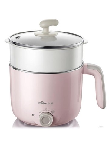 小熊電熱鍋宿舍電煮鍋煮面電火鍋迷你小電鍋學生鍋多功能電熱鍋歐3歐歐流行館