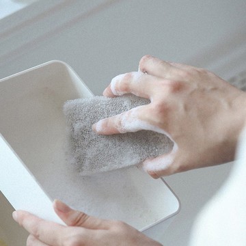 日本霜山 不沾油易起泡去污洗碗海綿(3入/包)x3包組