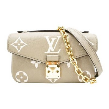 Louis Vuitton LV路易威登 展示品 Pochette Metis East West 壓花斜背郵差包(M23081-斑鳩灰)
