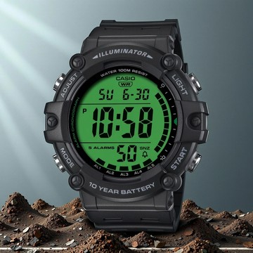 CASIO 卡西歐 10年電力大螢幕運動電子錶 手錶 AE-1500WHC-1AV