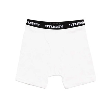 Stussy Boxer Briefs 3 Pack White 三件一組 純棉四角內褲 白色 112251-WE [台灣現貨]