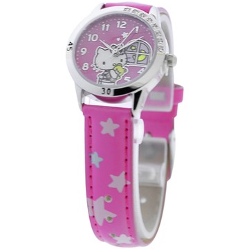 Hello Kitty 午夜冒險晶鑽腕錶-桃紅-HKFR1252-04C-29mm