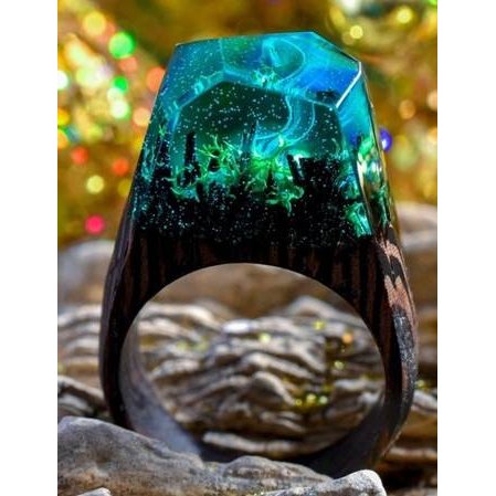 Secret Wood Ring Ocean Oasis シークレットウッド リング オーシャン