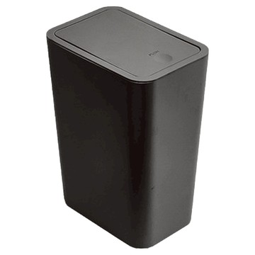 FAmILyLIFE 生活 簡約風彈蓋垃圾桶 10L  22 x 15 x 33cm  黑色  1個