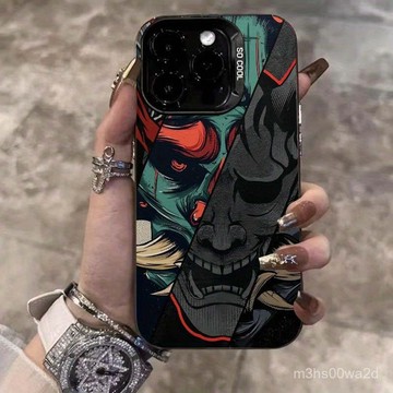 闇黑風潮酷武士麵具蘋果16 15 Plus iPhone14 13 12 11 Promax XR XS 8 7P手機殼