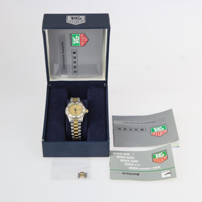 TAG HEUER タグホイヤー 2000シリーズ プロフェッショナル 腕時計 974.008 SS シルバー ゴールド クオーツ デイト【本物保証】  | LINEブランドカタログ