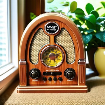 免運 可開票 超低價 出歐美懷舊復古臺式收音機調頻中波短波無線藍牙音箱插卡音響充電 快速發貨