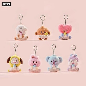 ⭐韓國正版代購⭐新款BT21防彈少年團奶嘴系列毛絨玩偶可愛公仔鑰匙扣掛飾禮物