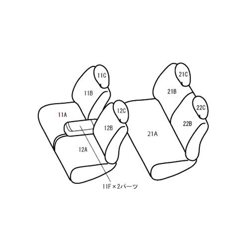 トッポBJ シートカバー H42A H47A H13/2-H16/5 4人 カジュアルS-LINE