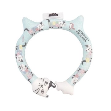 Kusuguru Japan 冰涼感頸圍 降溫清涼脖頸圈 正反雙色約34CM-淺綠