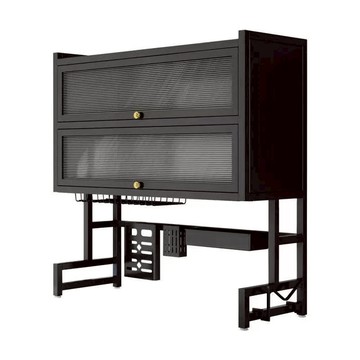 HOUDER 雙層帶門水槽瀝水架 75cm  2層  黑色  1個