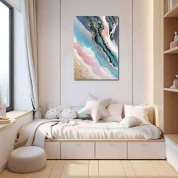 御畫房 當代國家級展覽畫家 抽象系列手繪油畫70×100cm(DB-041)