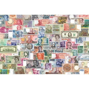 HC - 生活幽默-紙幣的世界 台灣製 1000片夜光拼圖 1000-106D
