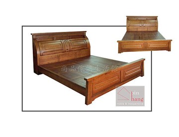 【尚品家具】702-17 川羅 黃檀實木6尺床箱型床架床台~(另有5尺床箱型床架)