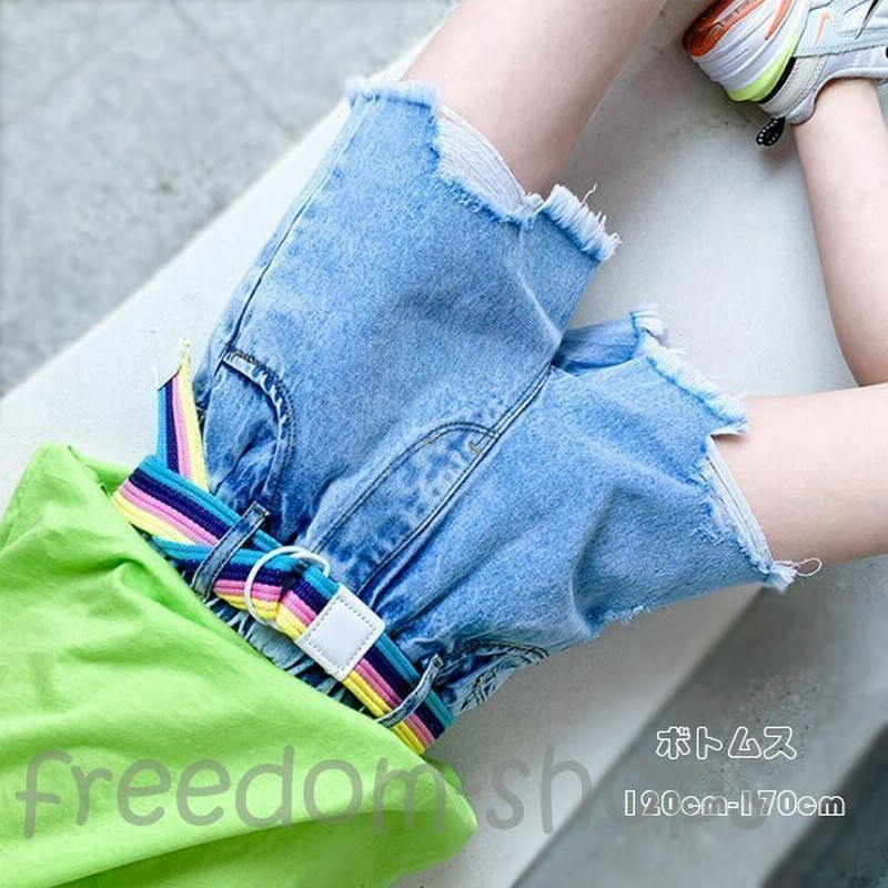 子供服 パンツ デニムショートパンツ 夏着 キッズ 女の子 ジーンズ ショートパンツ 可愛い コーデ ブルー ボトムス デニムショートパンツ ギフトベルト 1 170 通販 Lineポイント最大get Lineショッピング