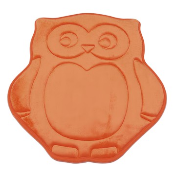 Cotton Field 棉花田傢飾 造型舒壓記憶綿吸水防滑踏墊  貓頭鷹 橘色  57 x 54cm
