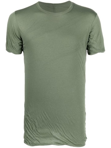Rick Owens - ruched short-sleeved T-shirt - men - Cotton - M - Green