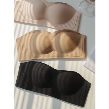 貼身日記一片式無痕防走光防滑抹胸式無肩帶文胸無鋼圈聚攏內衣薄