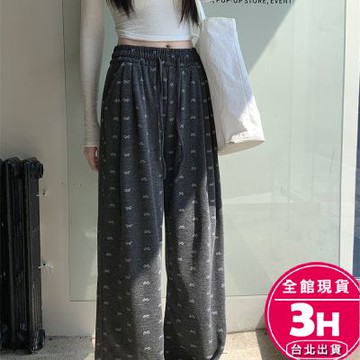 【梨卡】隔日到貨 女裝 長褲 棉褲 保暖 糯米褲【有口袋】蝴蝶結休閒褲子 百搭舒適長褲 WT241【現貨24H】