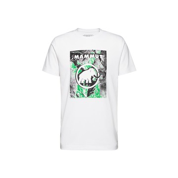 MAMMUT Trovat T-Shirt AF Mammut 吸濕快乾LOGO透氣短袖T恤 男款 白色 #1017-06450