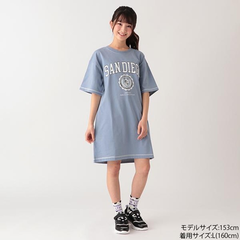 ラブトキシック(Lovetoxic)カレッジロゴTシャツワンピース【O_50