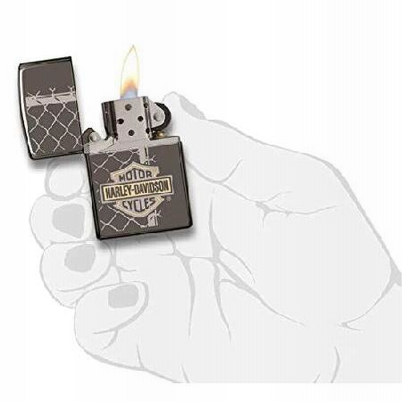 特価Zippo Personalized Harley Davidson-Skull Black Ice Lighter 29154 Free  Engraving並行輸入商品 包装・送料無料