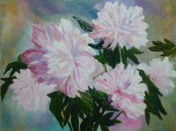 給娜塔莎的牡丹油畫 訂製畫作