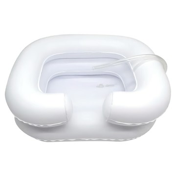 感恩使者 樂惠 充氣式 床上洗頭盆/洗頭槽套裝 PVC材質 柔軟舒適 附蓮蓬頭  床上洗頭器 白色  1組