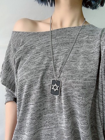 長款嘻哈項鏈鈦鋼不掉色毛衣鏈網紅ins嘻哈吊墜街頭配飾蹦迪掛件