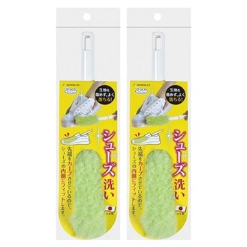 SANKO 便利洗鞋刷 總長28cm 聚酯聚丙烯材質  綠色 + 白色  2支
