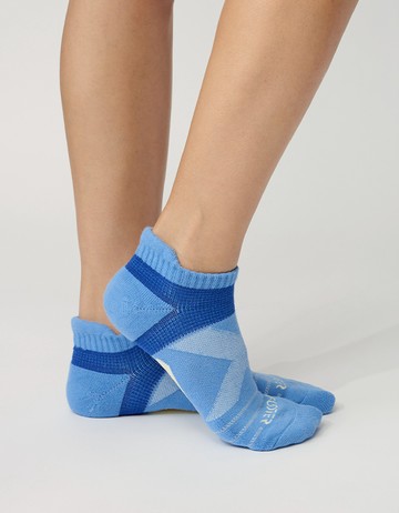 X型雙向減壓足弓船短襪- 淺藍