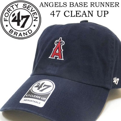 47BRAND フォーティーセブンブランド ローキャップ 帽子 アジャスターバック Angels Base Runner 47 CLEAN UP ネイビー BSRNR04GWS-NY