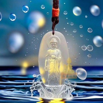過祈福🙏🏻過香爐 開光 吊墜阿彌陀佛古法琉璃項鍊禮品飾品禮物水晶佛吊墜 免運 禮品 送人