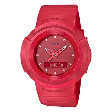 CASIO 卡西歐 G-SHOCK 手錶 經典設計回歸 堅固耐用 流行設計風格 簡約時尚 多功能配備 背光與長效電池  紅色