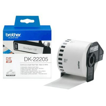 【Brother 兄弟】DK-22205 標籤帶 白底黑字 62mm