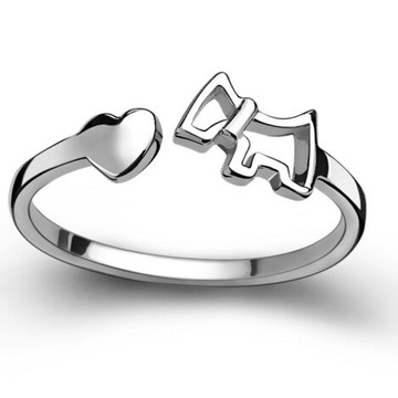 現貨+預購 925純銀戒指 狗狗銀飾-精緻動物質感母親節生日情人節禮物女配件73af20【獨家進口】【米蘭精品】