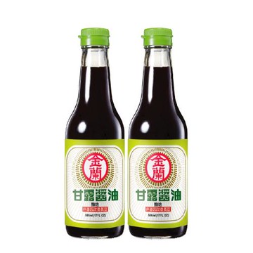 【金蘭食品】甘露醬油500ml x2入