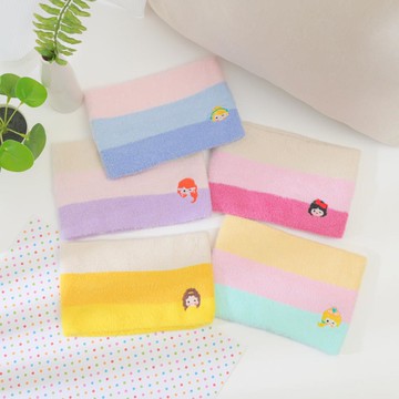 童羽毛條紋公主刺繡圍脖-多色任選