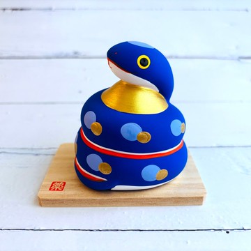 錦彩招福蛇-寶珠-生肖吉祥物(蛇年) 重生,開運,招財 送禮