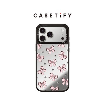 CASETiFY 金屬粉紅絲帶 鏡面手機殼 iPhone 17/16/Air/ Pro/Pro Max 手機保護殼 正版