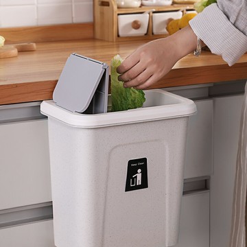 壁掛式垃圾桶廚房拓帶蓋智能牛抖音網紅垃圾簍客廳家用掛式收納桶