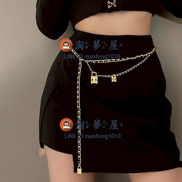 小香風腰鏈女編織腰帶細褲金屬鏈子高級感配飾裙子百搭時尚設計【淘夢屋】