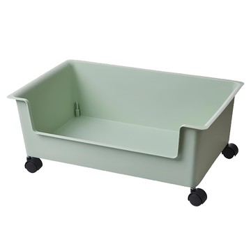 帶輪書本收納盒 PP材質  綠色  1個