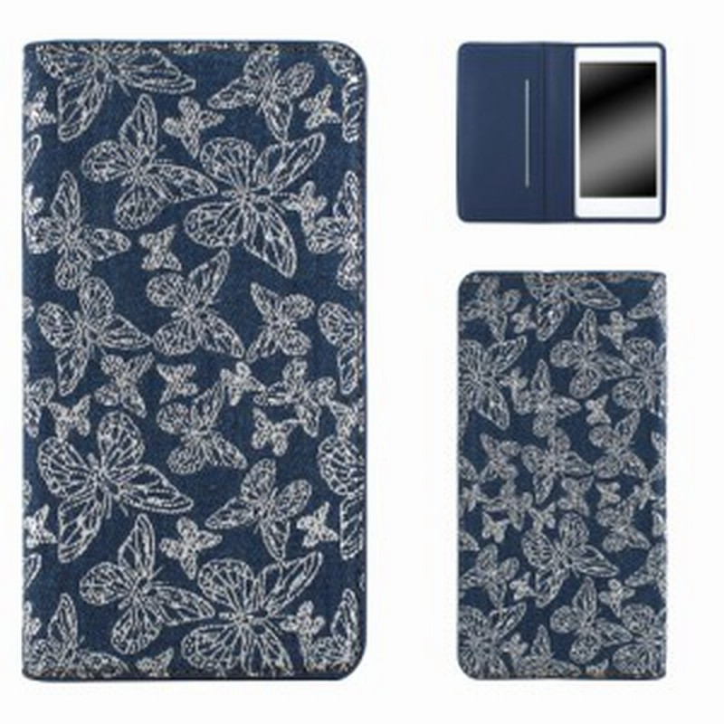 Xperia Xz2 Compact So 05k ケース 手帳型 スマホケース オーダー デニムバタフライ ベルトなし バンドレス Xperia Xz2 Compact So 05k 通販 Lineポイント最大1 0 Get Lineショッピング