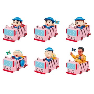 【日本 Re-MeNT 】 蠟筆小新 雙葉幼稚園 校車 盒玩 全6入 玩具 園長先生 阿呆公仔 小新公仔