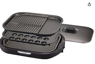 TIGER 虎牌 烤盤 CRC-B301 多功能 3種烤盤 烤盤 排油孔 章魚燒 日本代購